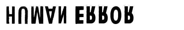 Human Error font preview